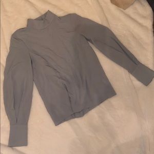 Baby blue long sleeve blouse